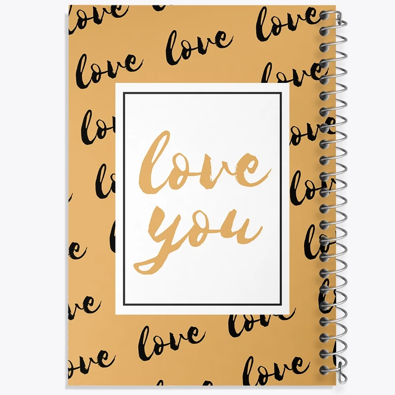 دفتر طراحی 50 برگ خندالو طرح Love You کد N334