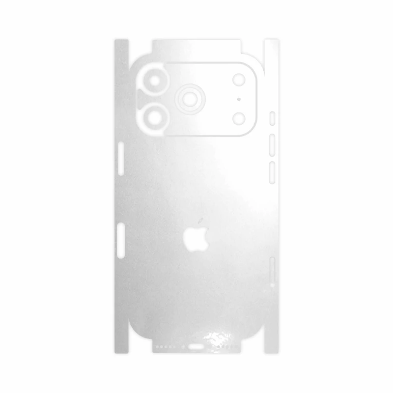 برچسب پوششی ماهوت مدل Metallic-White-FullSkin مناسب برای گوشی موبایل اپل iPhone 17 Pro