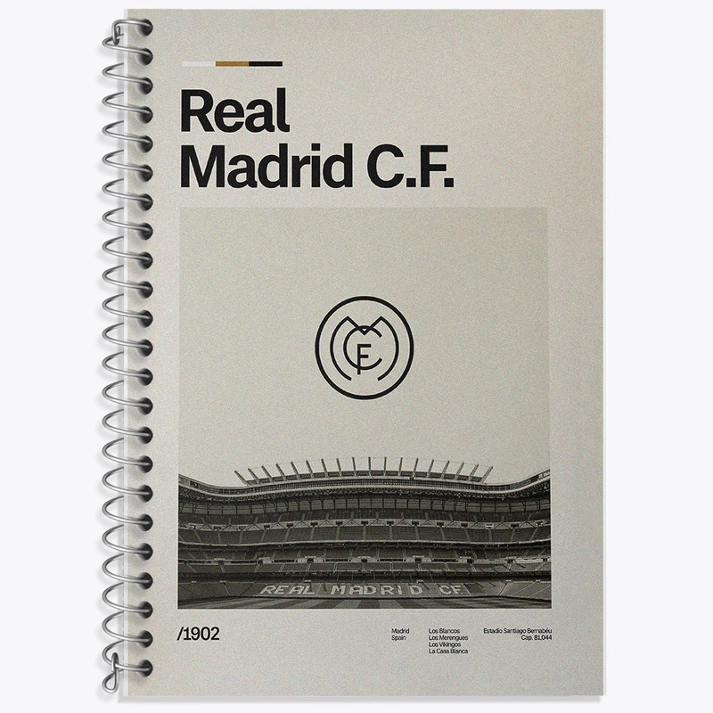 دفتر نت موسیقی 50 برگ خندالو طرح رئال مادرید (Real Madrid) کد F13880