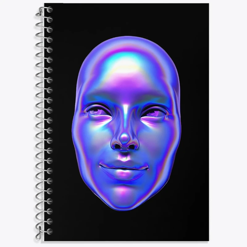 دفتر زبان 50 برگ خندالو مدل سه خط طرح صورت مصنوعی کد F9658