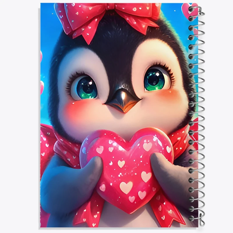 دفتر ژورنال نویسی 50 برگ خندالو مدل نقطه ای طرح پنگوئن کد F9563