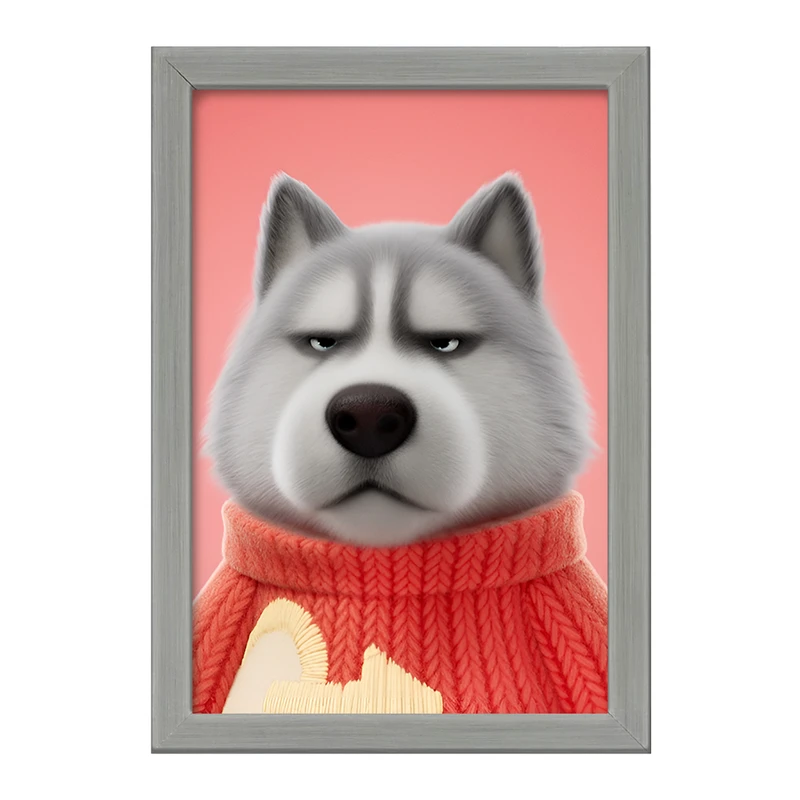 تابلو خندالو طرح سگ کد F10054