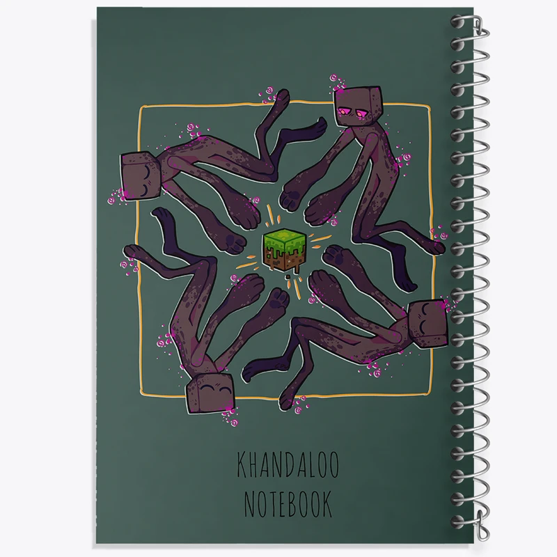 دفتر نقاشی 50 برگ خندالو طرح بازی ماینکرافت (Minecraft) کد N8779