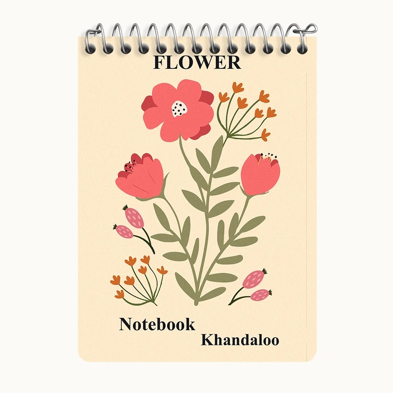 دفتر یادداشت 50 برگ خندالو طرح گل گلی کد N7023