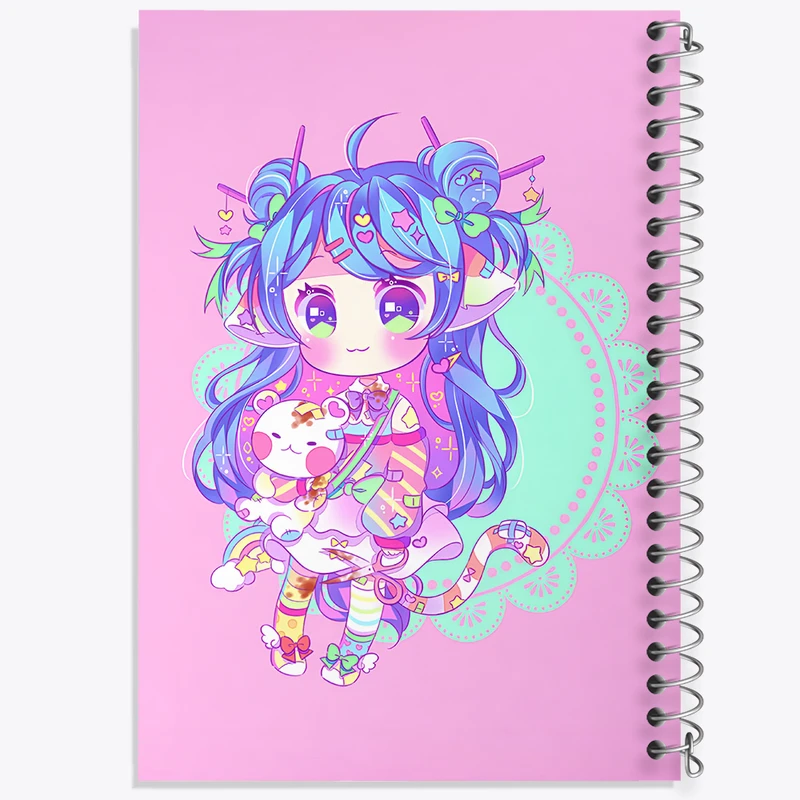 دفتر مشق 50 برگ خندالو طرح دخترانه کیوت کد N8213