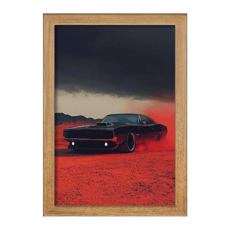 تابلو خندالو طرح داج (Dodge Challenger) کد F13636