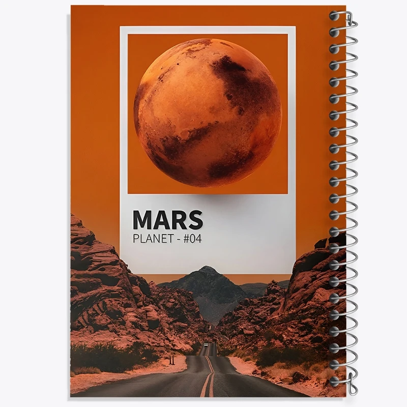 دفتر ژورنال نویسی 50 برگ خندالو مدل نقطه ای طرح مریخ (Mars) کد F10810