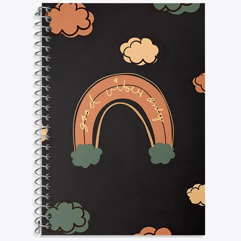 دفتر زبان دوخط 50 برگ خندالو طرح پترن فانتزی کد N6822