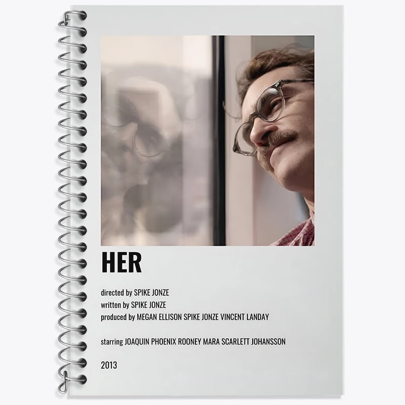 دفتر زبان 50 برگ خندالو مدل سه خط طرح او (Her) کد F12921