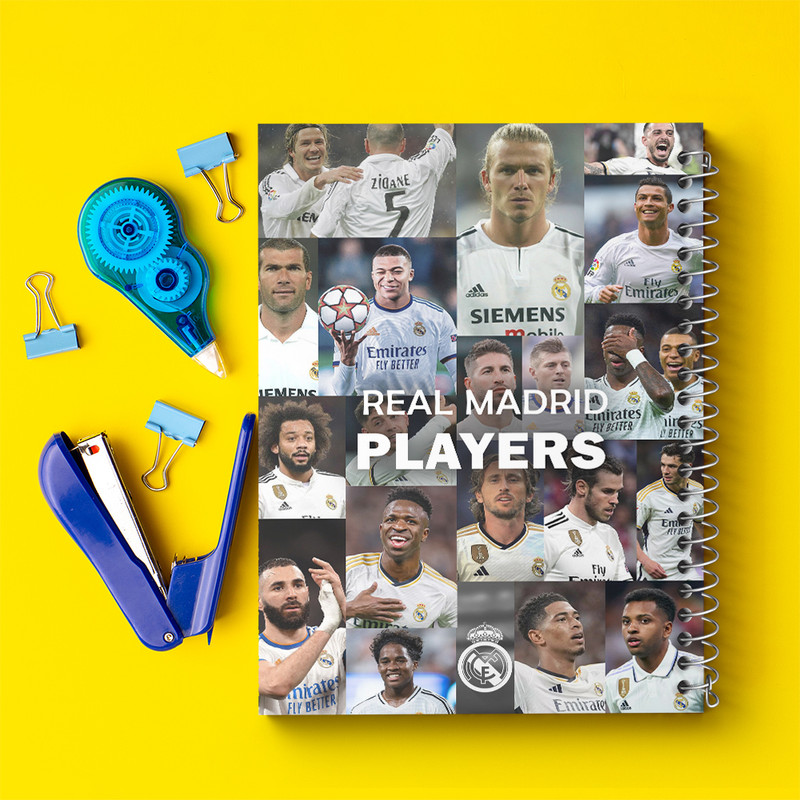 دفتر مشق 100 برگ خندالو طرح بازیکن های رئال مادرید (Real Madrid) کد N9172