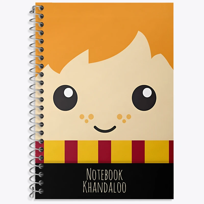 دفتر زبان دوخط 50 برگ خندالو طرح ویزلی هری پاتر (Harry Potter) کد N7214