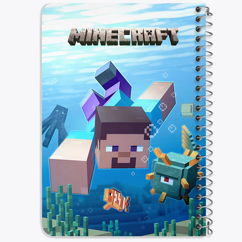 دفتر یادداشت 50 برگ خندالو طرح ماینکرافت (Minecraft) کد F14084