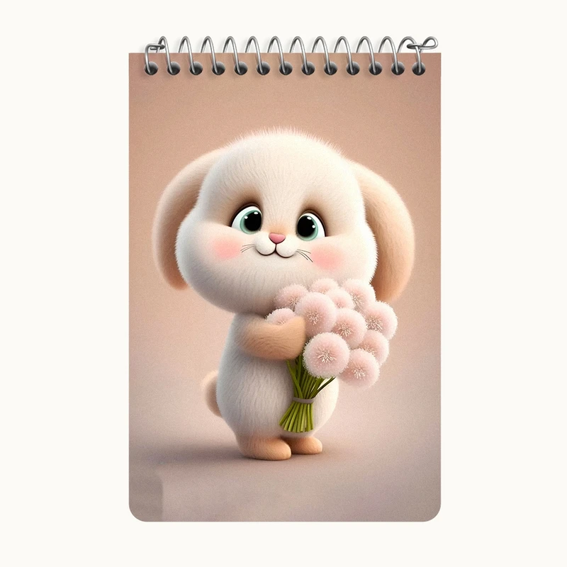 دفتر یادداشت 50 برگ خندالو طرح خرگوش بامزه کد F5748