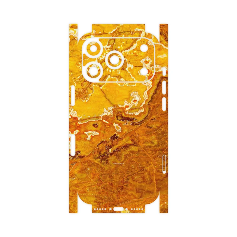 برچسب پوششی ماهوت مدل Gold Marble-FullSkin مناسب برای گوشی موبایل اپل iPhone 17 Pro