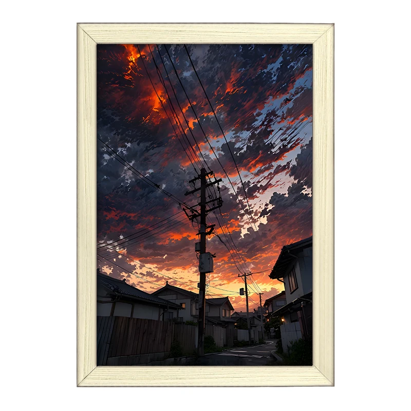 تابلو خندالو طرح آسمان شهر کد F12761