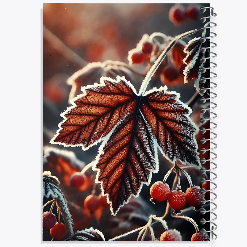 دفتر مشق 50 برگ خندالو طرح برگ پاییزی کد F9974