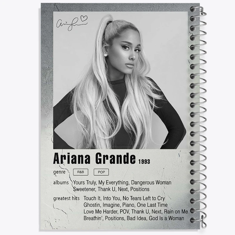 دفتر مشق 100 برگ خندالو طرح آریانا گرانده (Ariana Grande) کد F11241