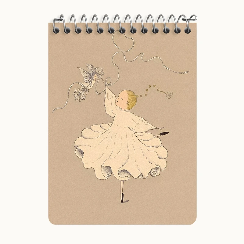 دفتر یادداشت 50 برگ خندالو طرح باله  دختر کوچولو کد N8476