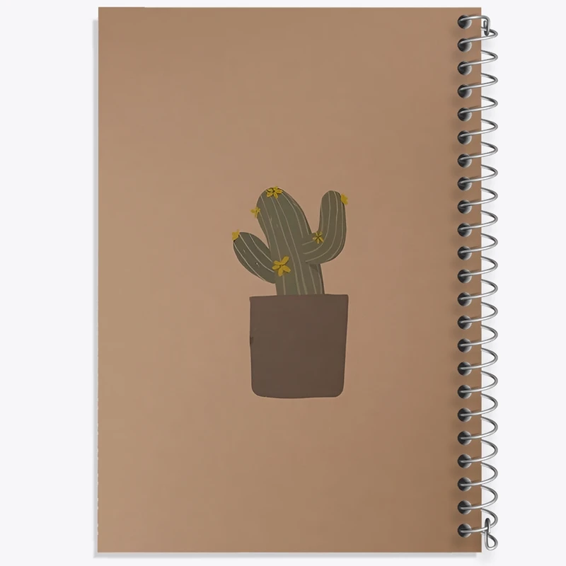 دفتر شطرنجی 50 برگ خندالو طرح کاکتوس کد F3919