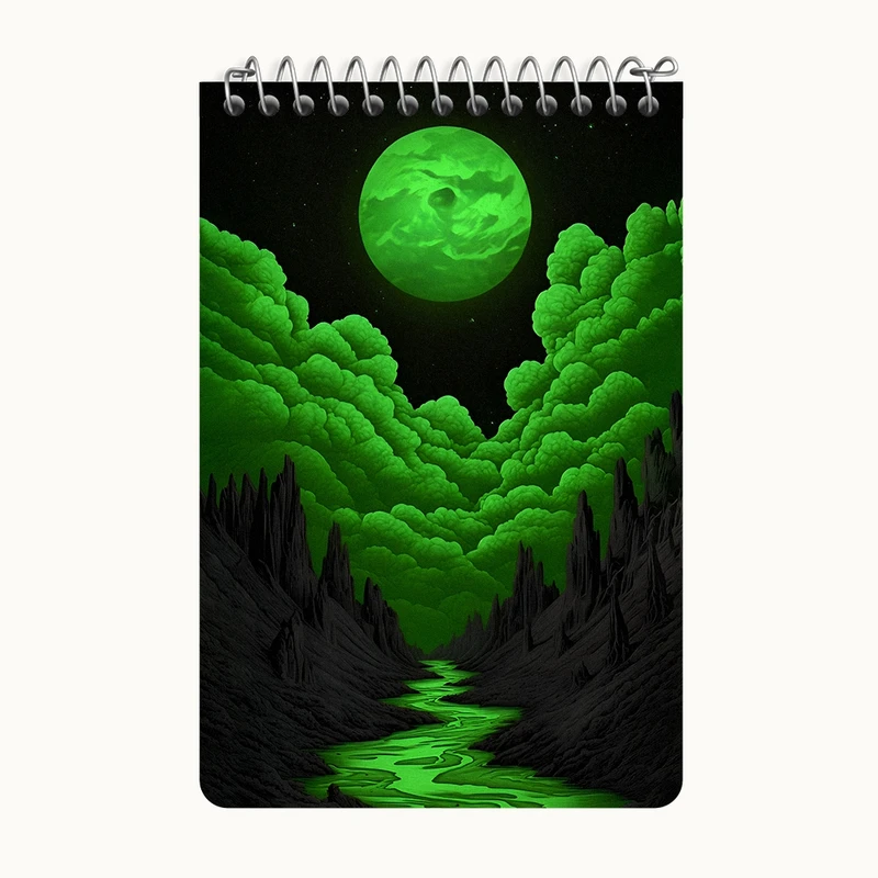 دفتر یادداشت 50 برگ خندالو طرح ماه (Moon) کد F11612