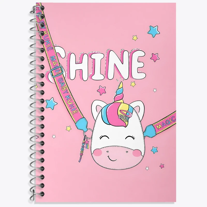 دفتر لغت 50 برگ خندالو طرح اسب تک شاخ کد N6936