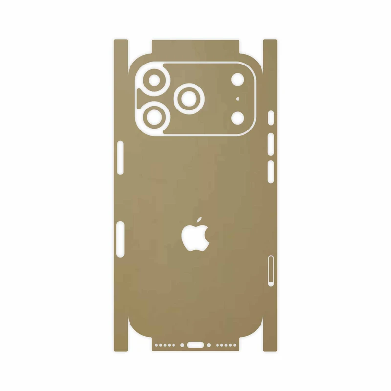برچسب پوششی ماهوت مدل Matte-Gold-FullSkin مناسب برای گوشی موبایل اپل iPhone 17 Pro