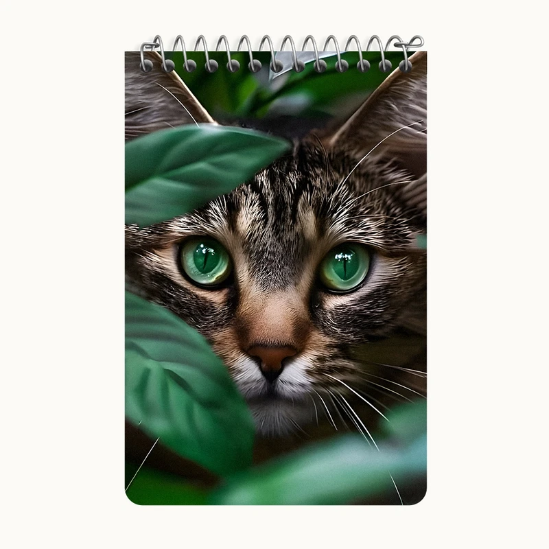 دفتر یادداشت 50 برگ خندالو طرح گربه وحشی کد F8506