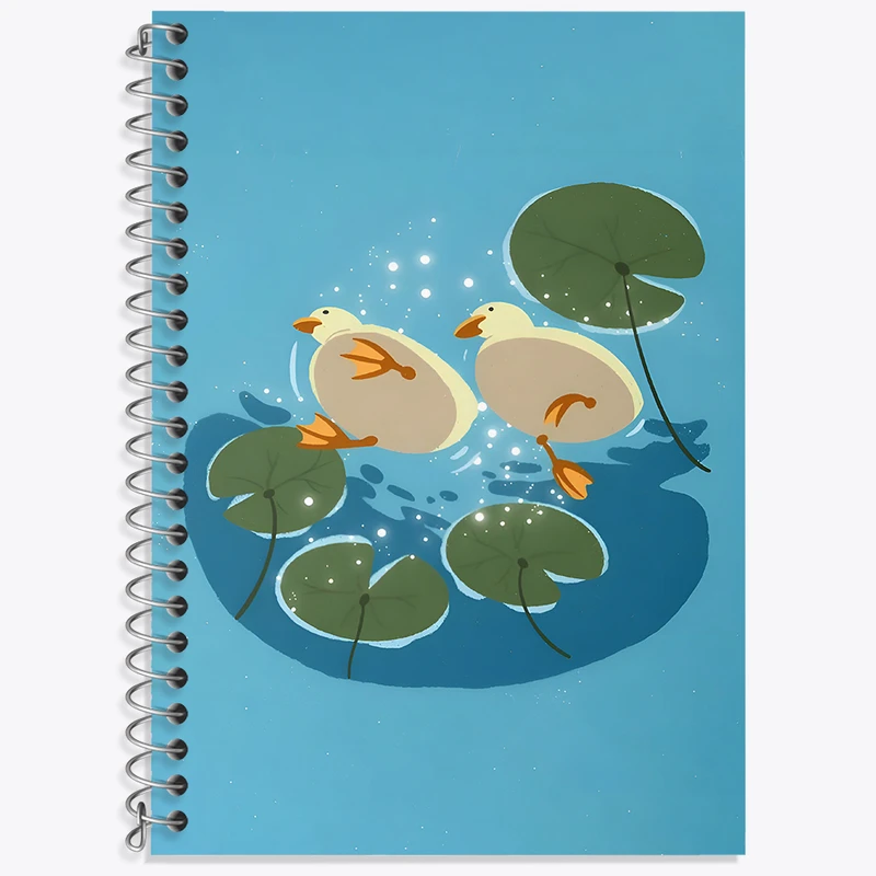 دفتر زبان دوخط 50 برگ خندالو طرح اردک های خنگ کد F4509