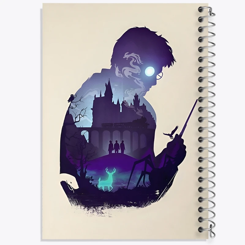 دفتر شطرنجی 50 برگ خندالو طرح هری پاتر (Harry Potter) کد F4306