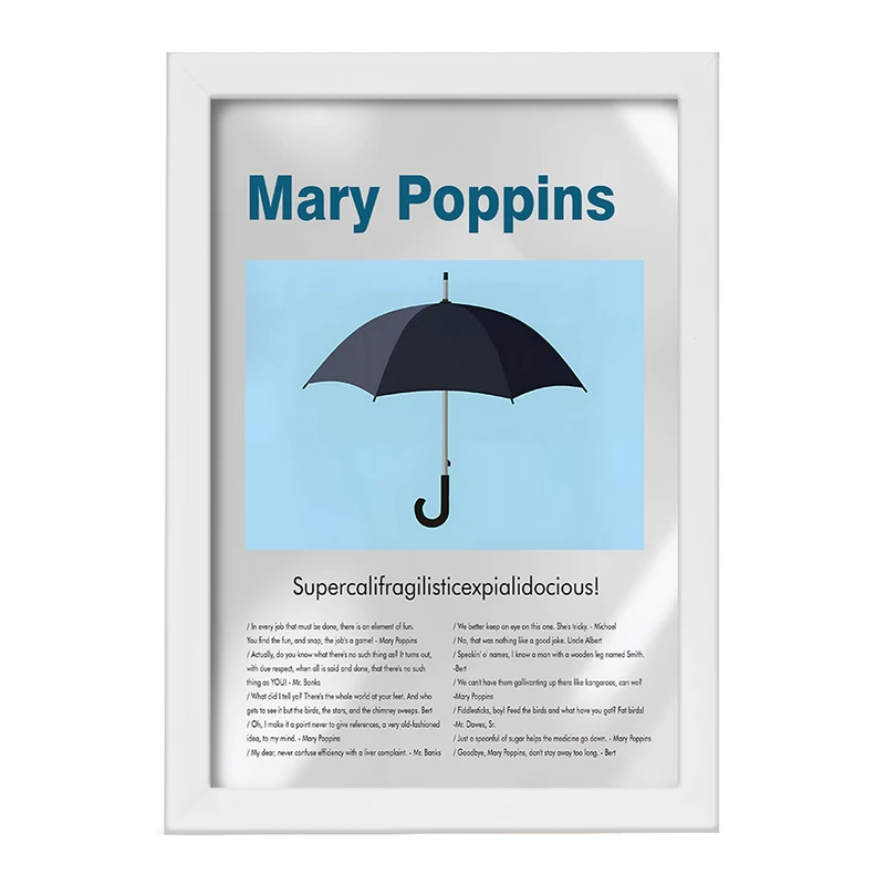 تابلو خندالو طرح مری پاپینز (Mary Poppins) کد F13841