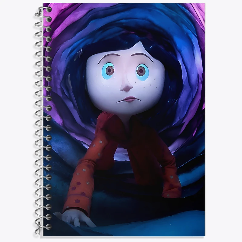 دفتر زبان دوخط 50 برگ خندالو طرح کورالین (Coraline) کد F9991