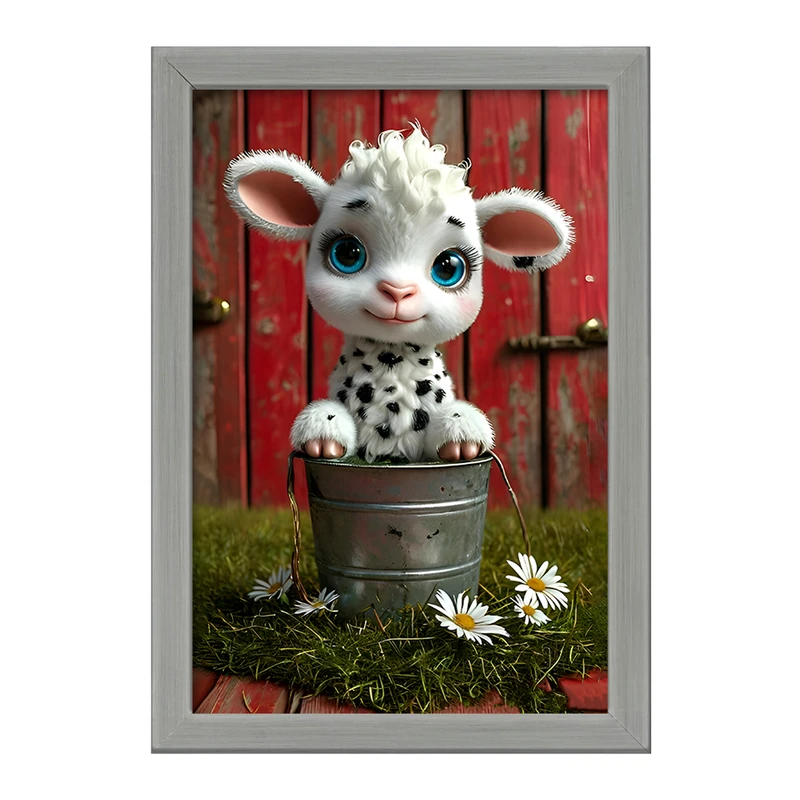 تابلو خندالو طرح گوسفند کیوت کد F12801