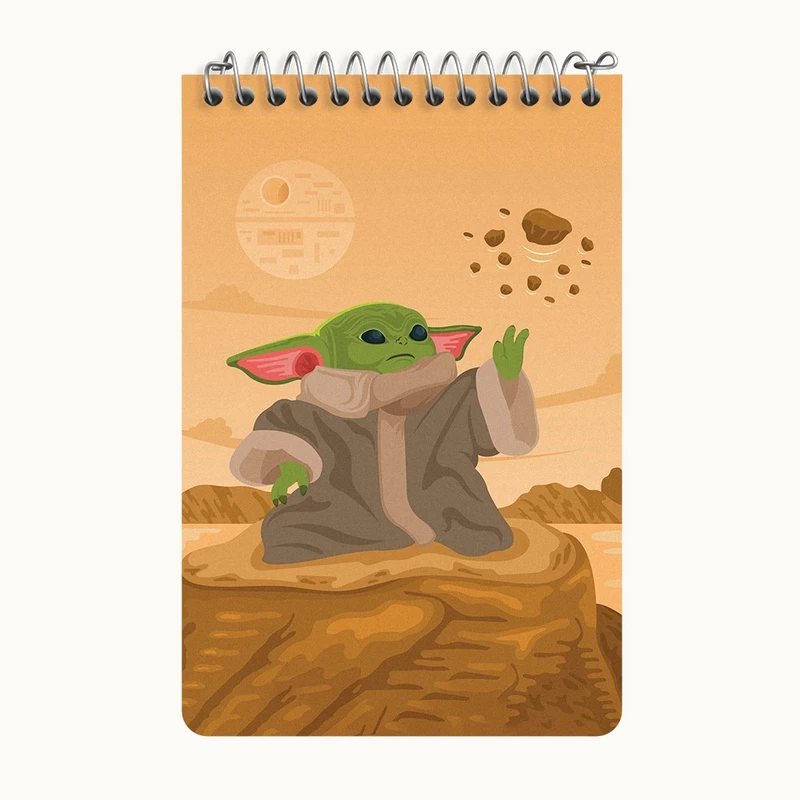دفتر یادداشت 50 برگ خندالو طرح بیبی یودا کد F3586