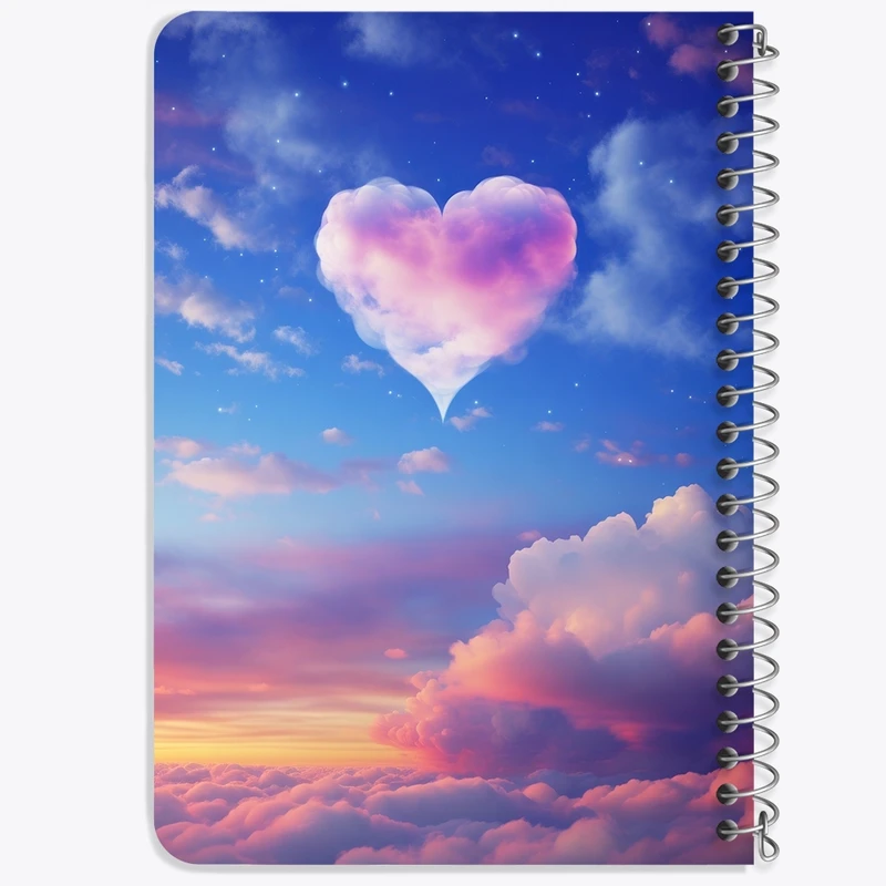 دفتر یادداشت 50 برگ خندالو طرح ابر قلبی کد F2664
