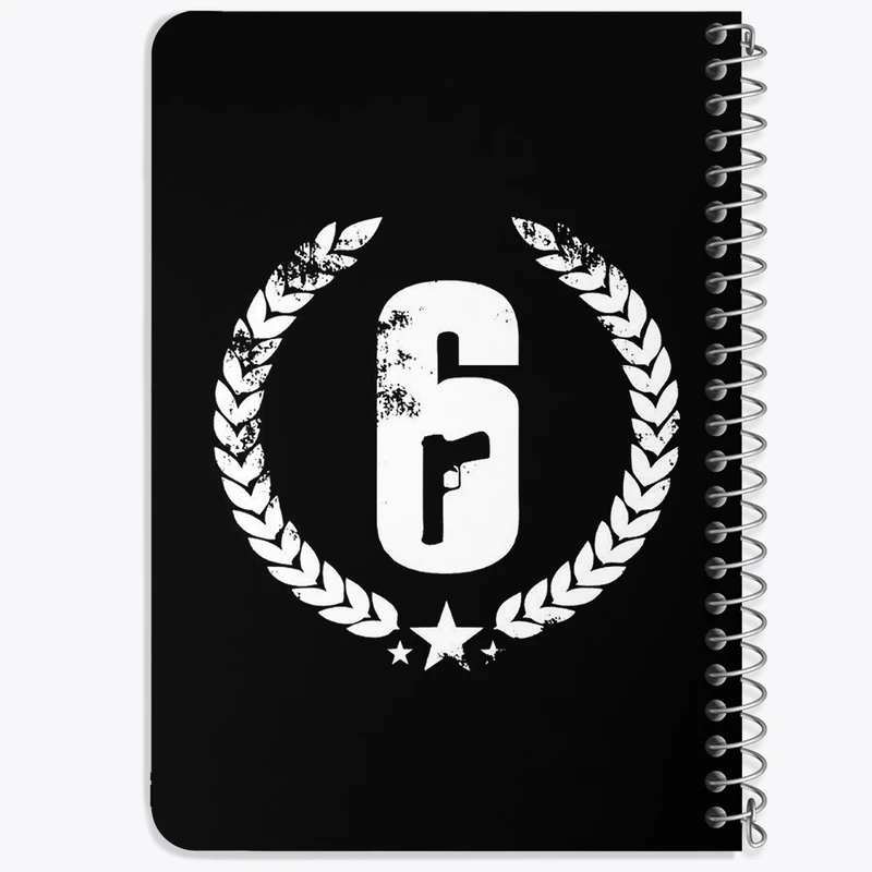 دفتر یادداشت 50 برگ خندالو طرح رینبو سیکس Rainbow Six  کد 10319
