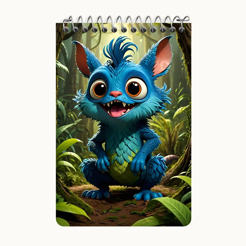 دفتر یادداشت 50 برگ خندالو طرح هیولا کد F8591