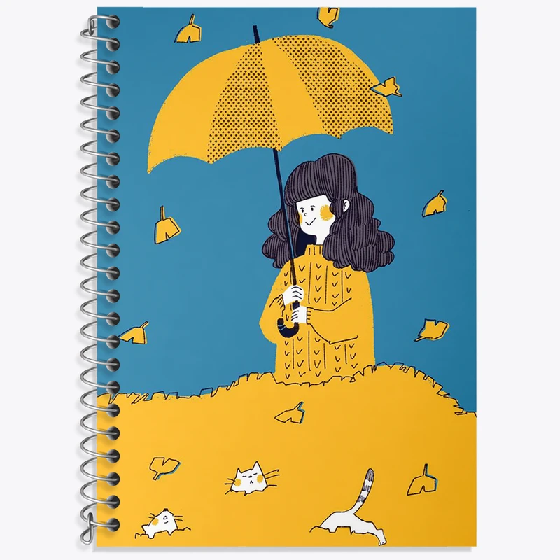 دفتر زبان 50 برگ خندالو مدل دو خط طرح دخترانه کد N6371