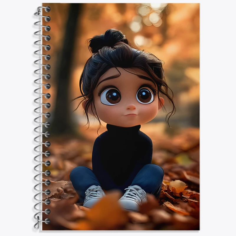 دفتر زبان 50 برگ خندالو مدل دو خط طرح دخترانه کد F11974