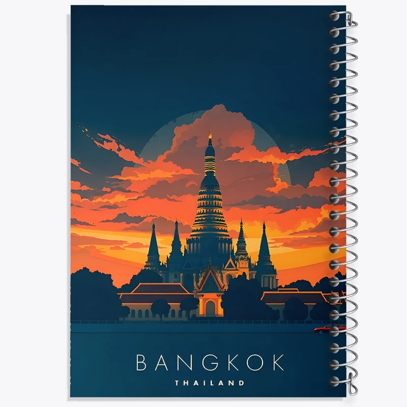 دفتر شطرنجی 50 برگ خندالو طرح بانکوک تایلند کد F12892