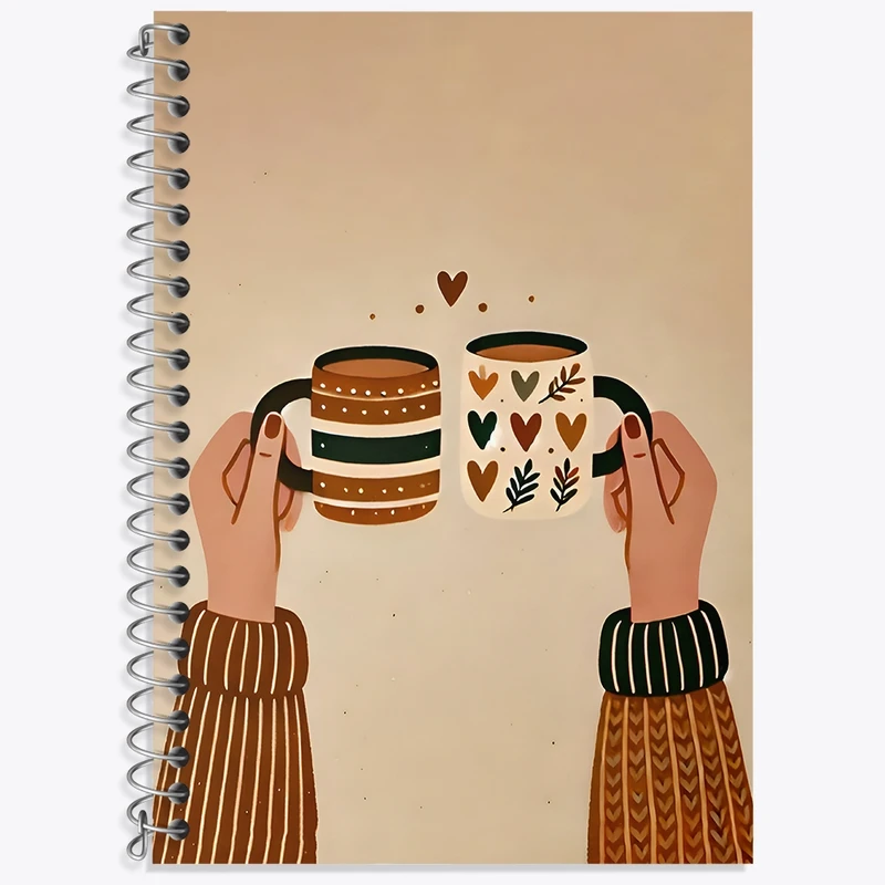 دفتر لغت 50 برگ خندالو طرح فنجان قهوه کد N6773