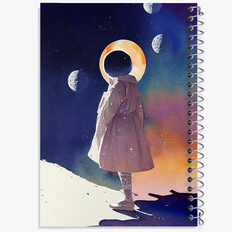 دفتر شطرنجی 50 برگ خندالو طرح فضایی کد N7995