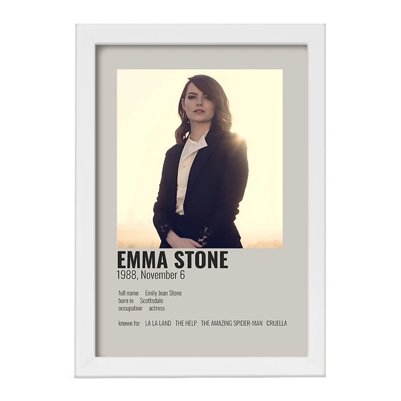 تابلو خندالو طرح اما استون (Emma Stone) کد F13143