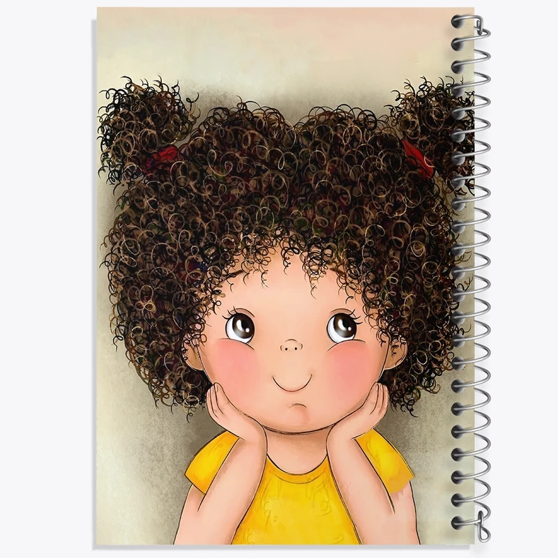 دفتر لیست خرید 50 برگ خندالو طرح دختر مو فرفری کد N6987