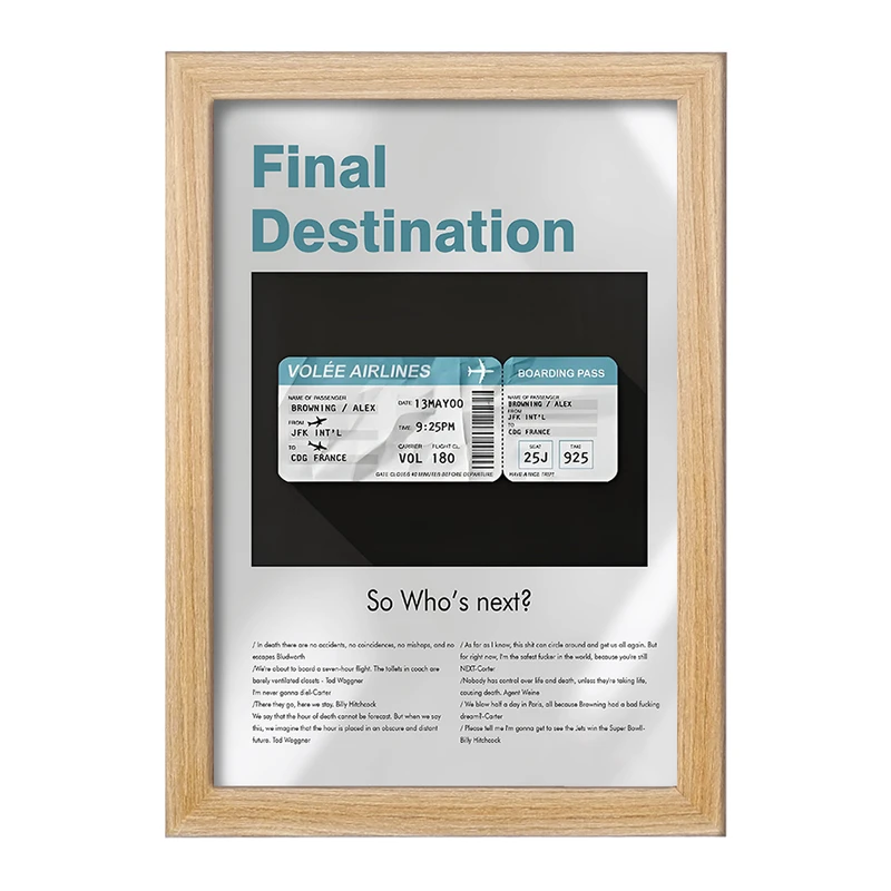 تابلو خندالو طرح مقصد نهایی (Final Destination) کد F13812