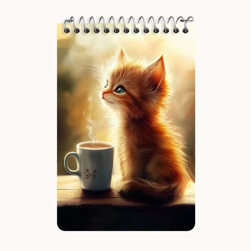 دفتر یادداشت 50 برگ خندالو طرح گربه بامزه کد F5543