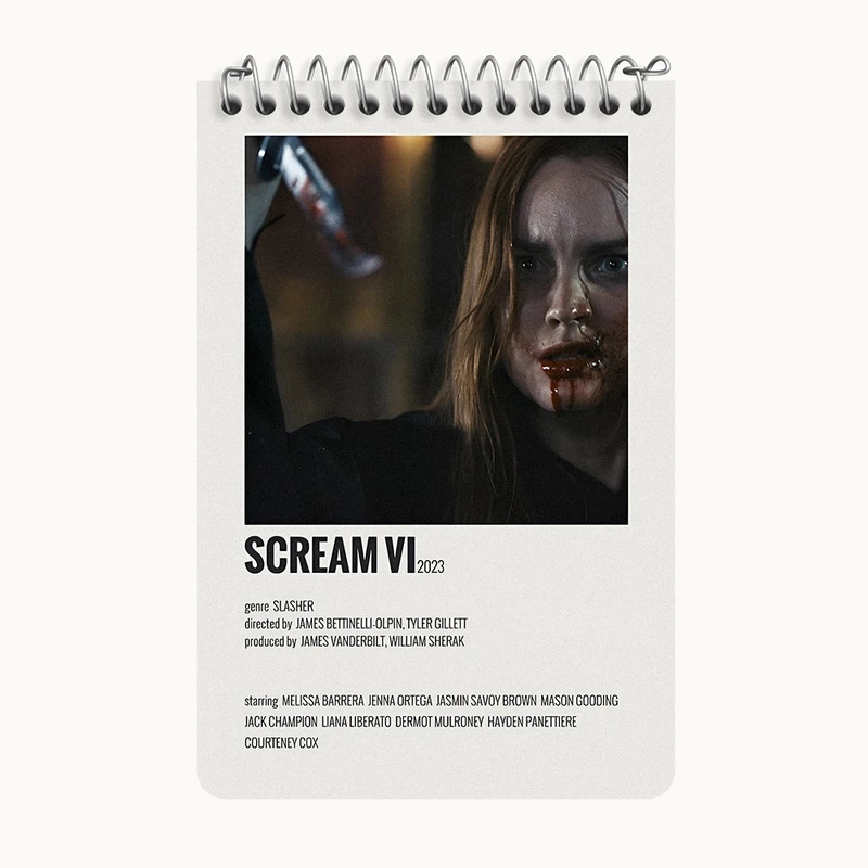 دفتر یادداشت 50 برگ خندالو طرح جیغ (Scream) کد F13007