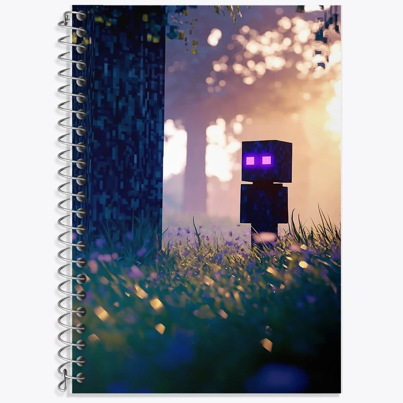 دفتر زبان 50 برگ خندالو مدل سه خط طرح ماینکرافت (Minecraft) کد F14381