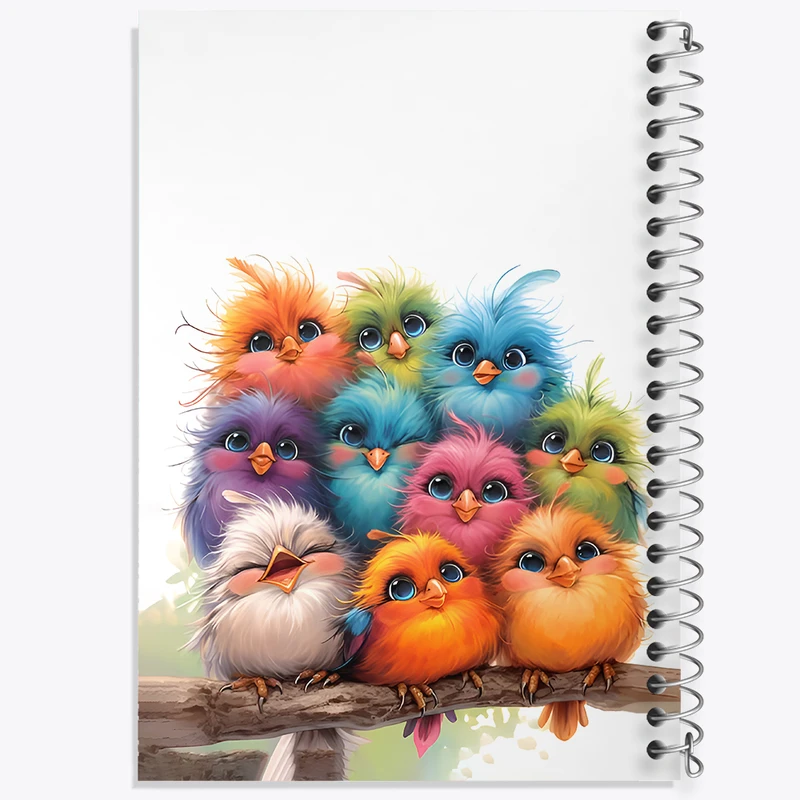 دفتر مشق 50 برگ خندالو طرح پرنده های رنگی کد N7058