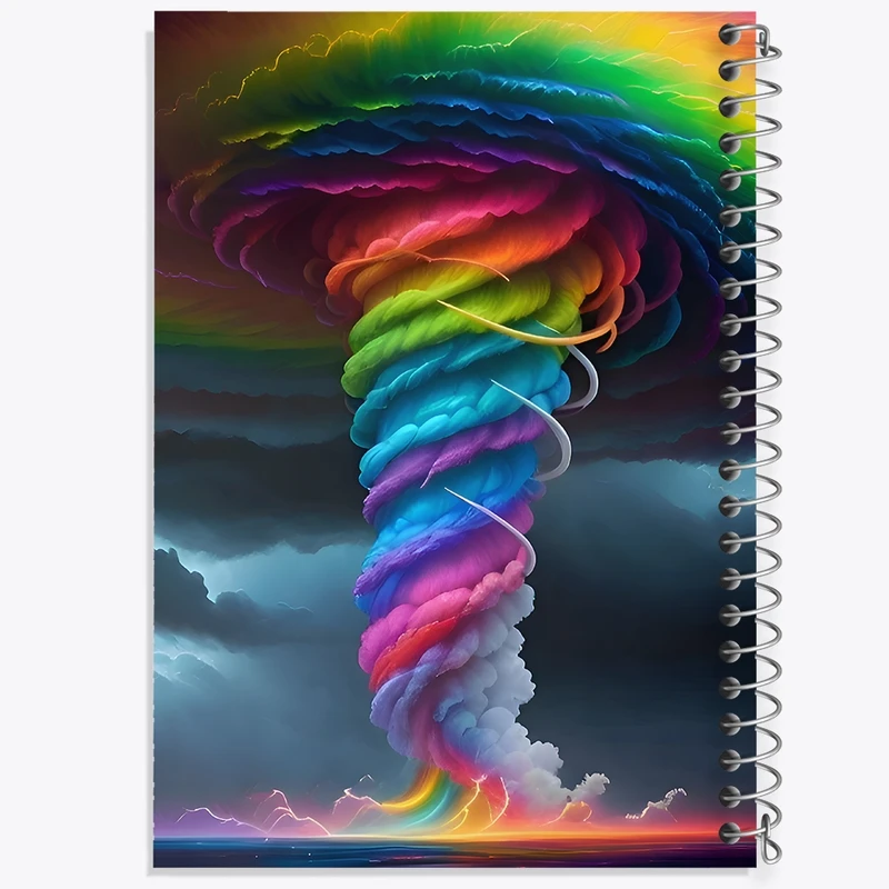 دفتر لیست خرید 50 برگ خندالو طرح طوفان رنگی کد F11797