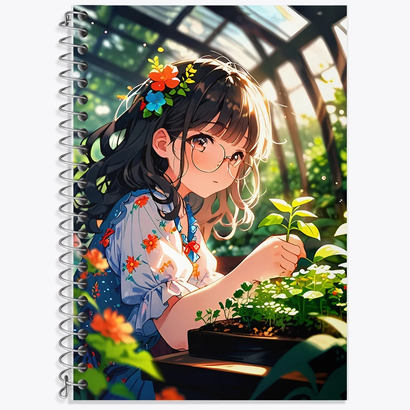 دفتر زبان 50 برگ خندالو مدل دو خط طرح دخترانه کد F9447